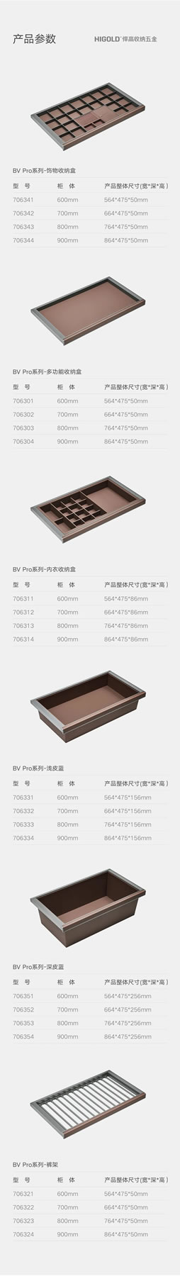 艾瑞卡丨悍高BV系列-衣柜五金：高定所造，至美至臻。