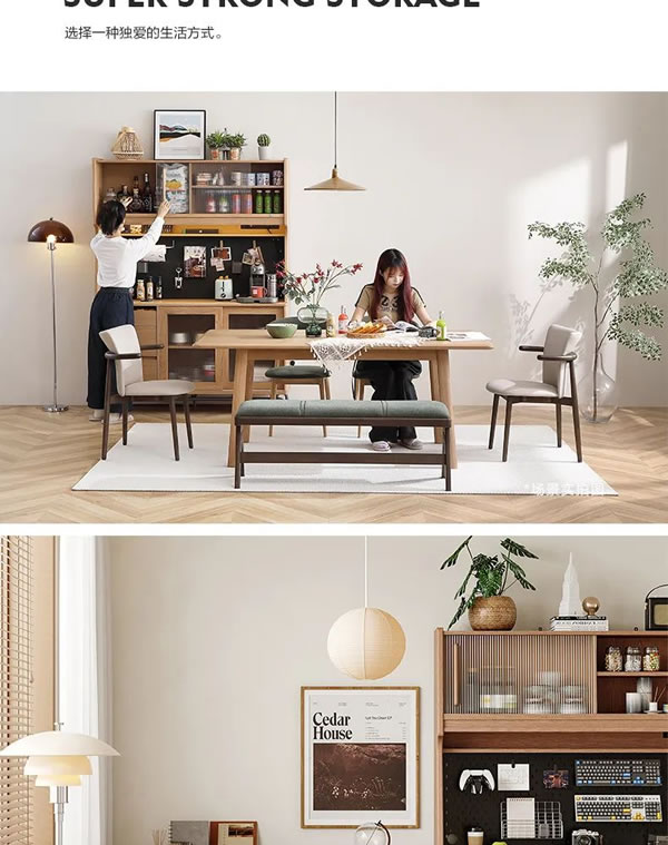 掌上明珠家居·新品上市｜原木風餐邊柜，既有開放自在，亦藏封閉恬靜！