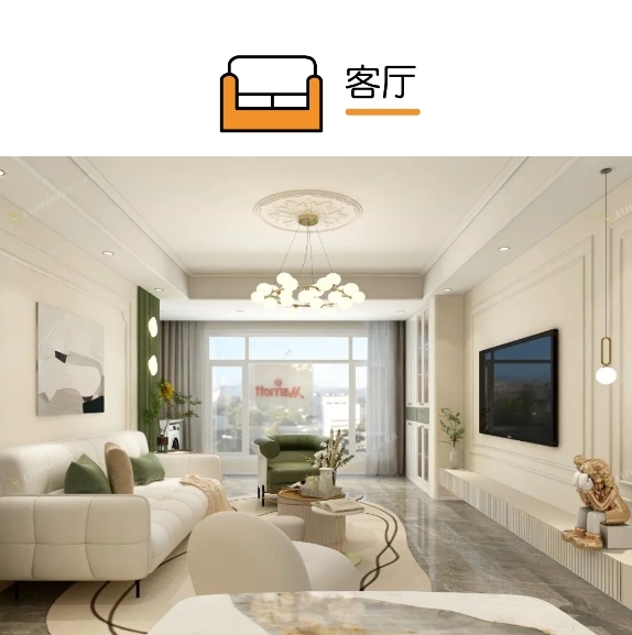 兔寶寶全屋定制|輕法式奶油風(fēng)，如同奶油冰淇淋般的甜蜜