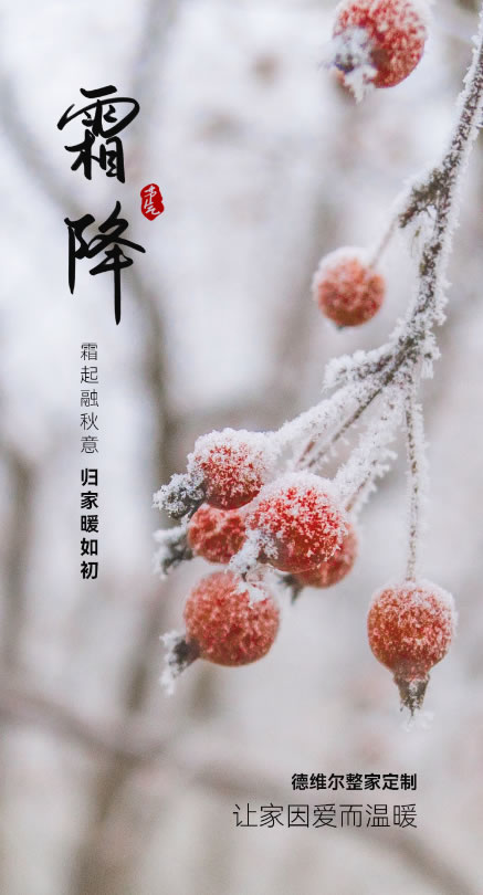 德維爾簡奢整家定制·今日霜降 | 霜起融秋意，歸家暖如初