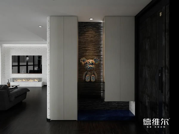 德維爾全屋定制|家中沒玄關(guān)？進(jìn)門就是客餐廳？玄關(guān)柜這樣設(shè)計(jì)，美貌與實(shí)用都在線！