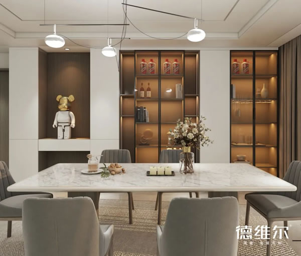 德維爾全屋定制|家中沒玄關(guān)？進(jìn)門就是客餐廳？玄關(guān)柜這樣設(shè)計(jì)，美貌與實(shí)用都在線！