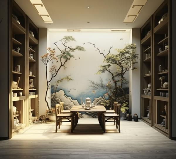 曲美家居|朋友來了都不愿走，如何打造一個(gè)心儀的家庭茶室？