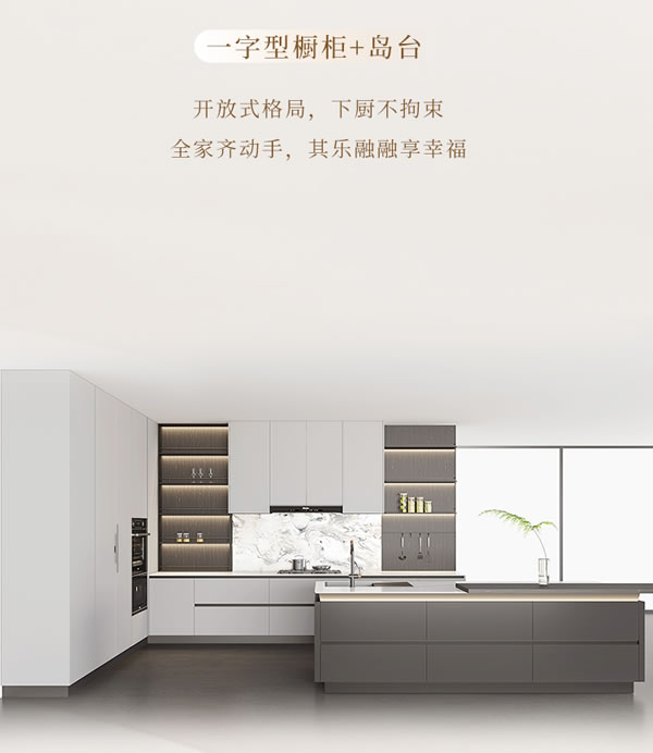 全友全屋定制【櫥柜新品丨布魯斯+】打造社交型廚房，提升幸福感