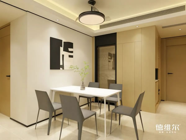 德維爾全屋定制|現(xiàn)代極簡(jiǎn)風(fēng)三房，電視柜餐邊柜一體設(shè)計(jì)，收納空間不止大一倍！