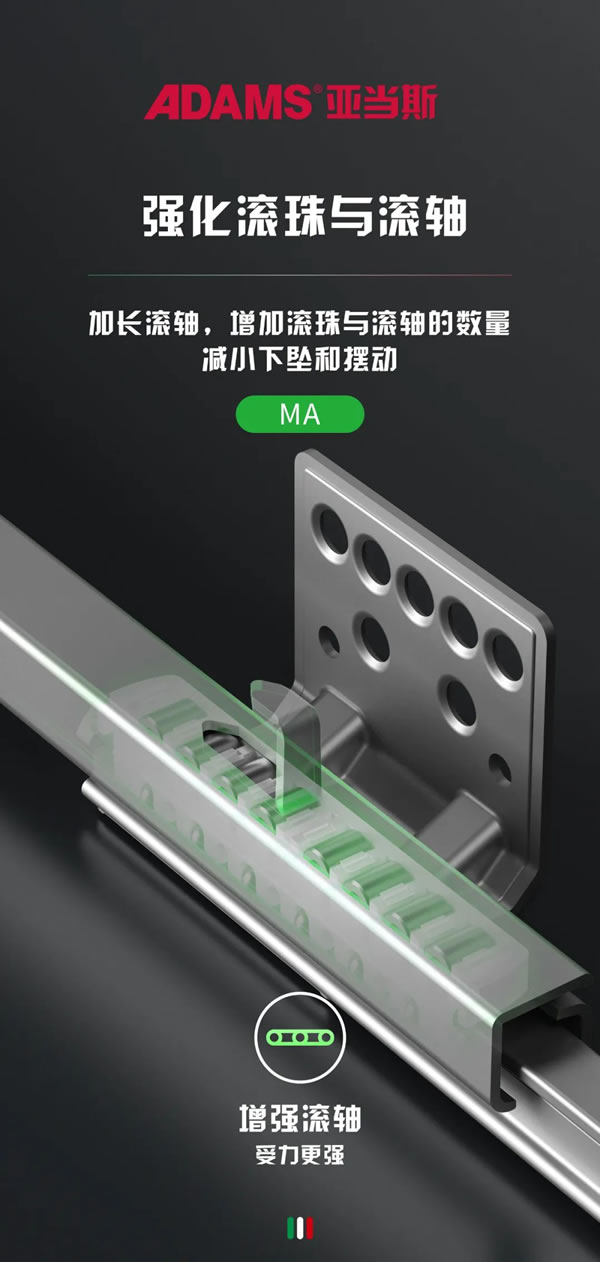 亞當斯全屋定制 | MA系列全拉出二節(jié)隱藏軌，抽屜全拉出，儲存空間更大了