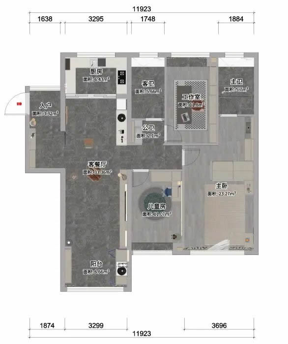 勞卡全屋定制|110㎡奶油風(fēng)三房，家里直接裝八個到頂柜，這操作簡直神了~