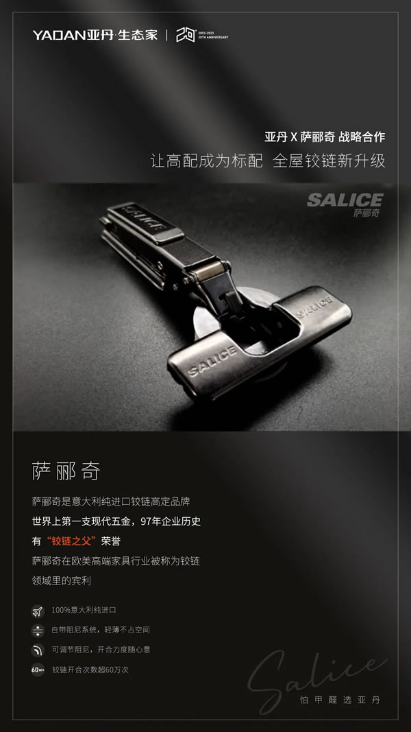 亞丹家居X薩酈奇SALICE 丨共創(chuàng)美好家居生活