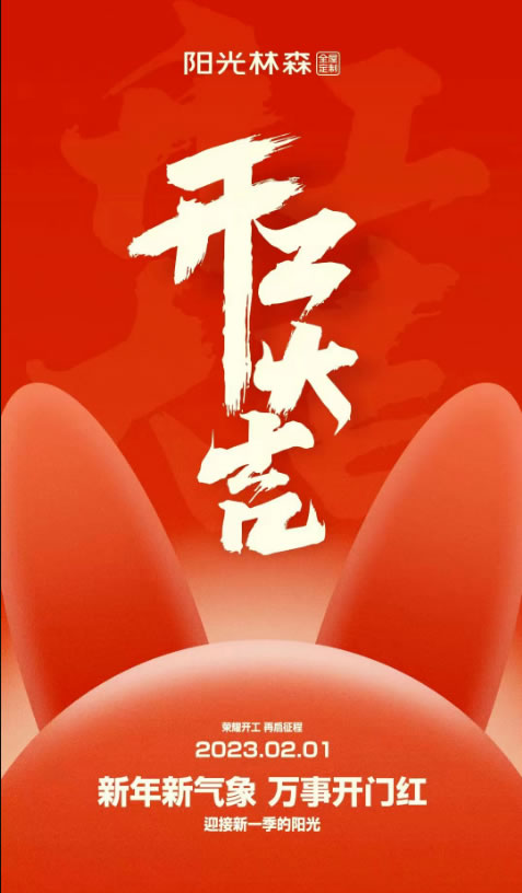 陽光林森家居·開工大吉 ｜ “卯”足干勁開好局 大展宏“兔”赴新程