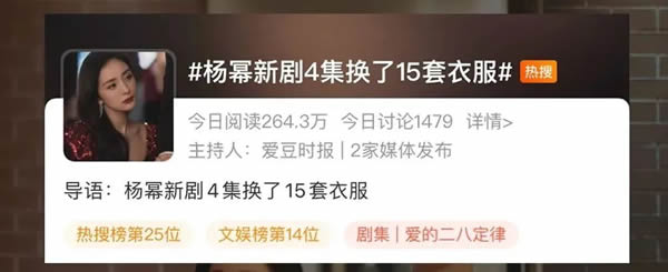 好萊客年度潮劇《愛的二八定律》開播即獲2022都市劇首播熱度top1！