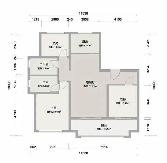 勞卡全屋定制|看完他家94㎡三居設(shè)計(jì)，全屋輕奢十足，五口之家的絕配剛需房！