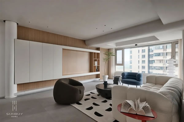 尚佰高定丨合肥國貿(mào)天成實(shí)景案例丨簡(jiǎn)約原木風(fēng)，置身自然舒適的享受
