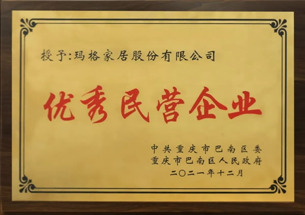 再獲雙獎殊榮|瑪格全屋定制榮獲“巴南區(qū)優(yōu)秀民營企業(yè)”，唐斌董事長獲 “巴南區(qū)優(yōu)秀民營企業(yè)家”稱號！
