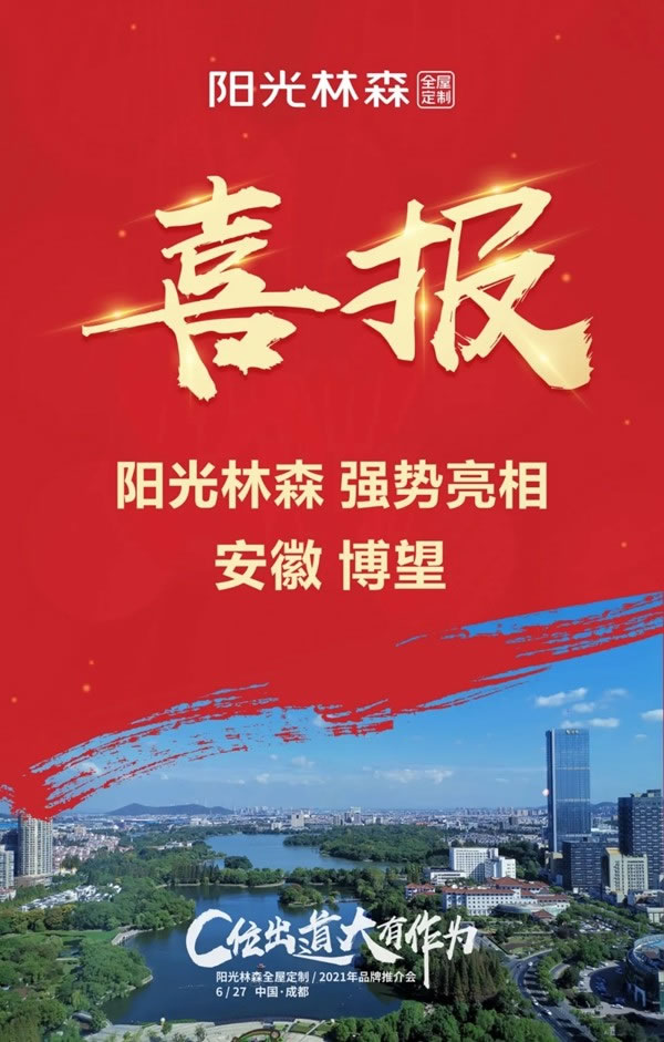 十店連開 氣勢如虹 陽光林森全屋定制品牌風暴再度來襲！