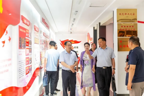 合肥市工商聯(lián)領(lǐng)導(dǎo)走訪調(diào)研客來福家居黨建工作