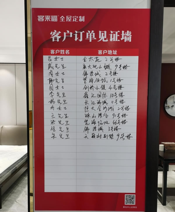 客來福全屋定制青島店正式開業(yè)了