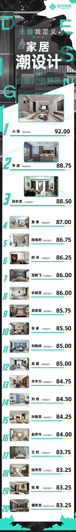 亞丹家居設(shè)計(jì)師大賽，全國20強(qiáng)巔峰之戰(zhàn)開啟