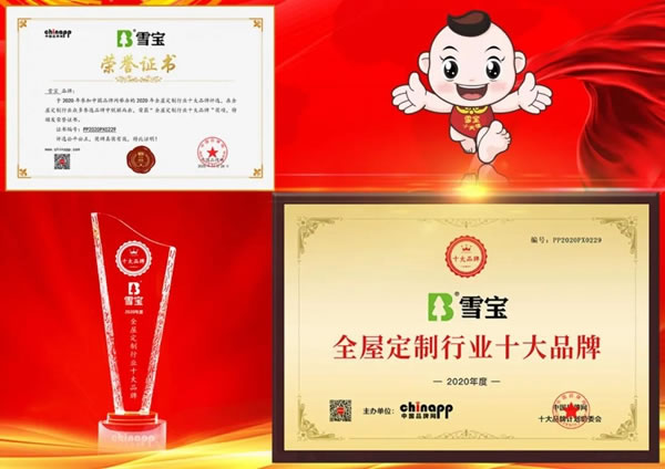 雪寶板材實(shí)力斬獲中國品牌雙項(xiàng)大獎