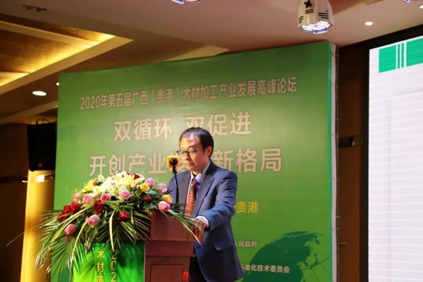 耀東華公司曾敏華董事長出席第五屆廣西木材加工產(chǎn)業(yè)發(fā)展高峰論壇并作主旨報告