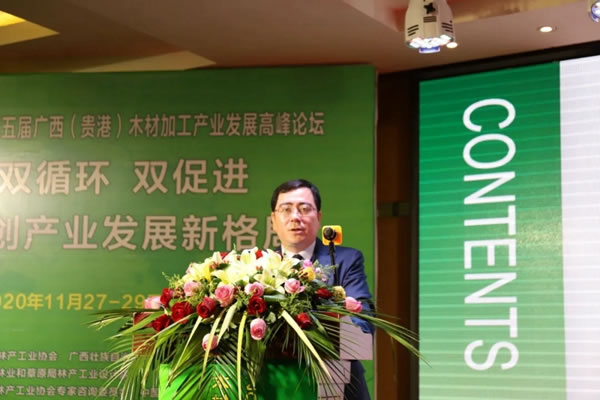 耀東華公司曾敏華董事長出席第五屆廣西木材加工產(chǎn)業(yè)發(fā)展高峰論壇并作主旨報告