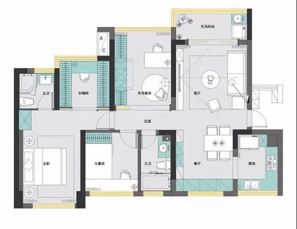 帥太全屋定制：90㎡簡約北歐風(fēng)，有質(zhì)感的小資生活！